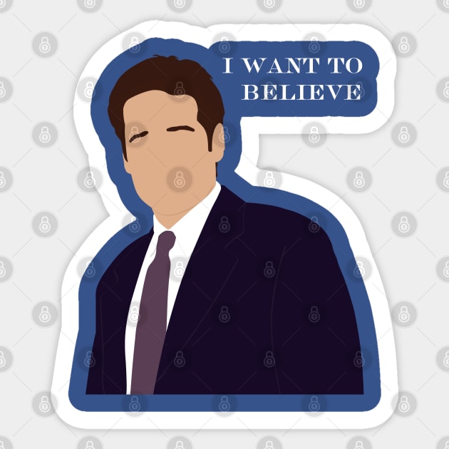 X-Files - Mulder Sticker by OutlineArt